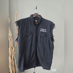Vance Biker Wear Sturgis Black Hill Rally 2015  Sleeveless Denim Shirt Sz.3XL